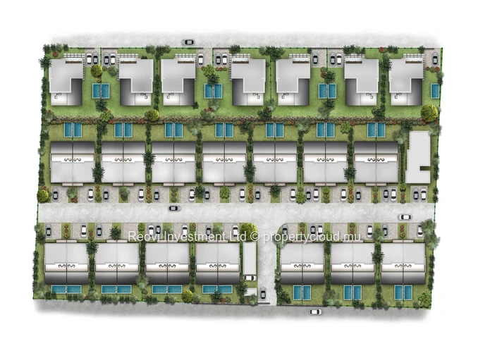 Townhouse Privée et individuelle en cours de construction à Tamarin