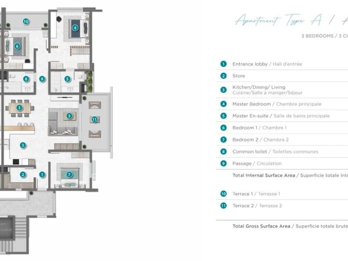 3 Bedrooms Apartment with Residence Permit close to the Beach